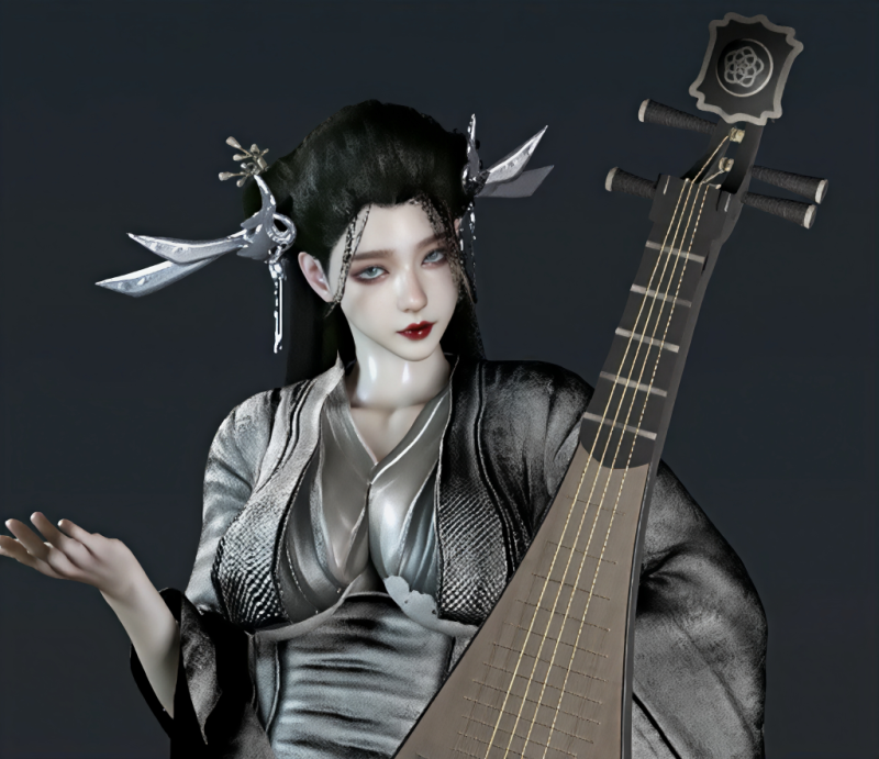 Archer.古风美女琵琶-哈基米