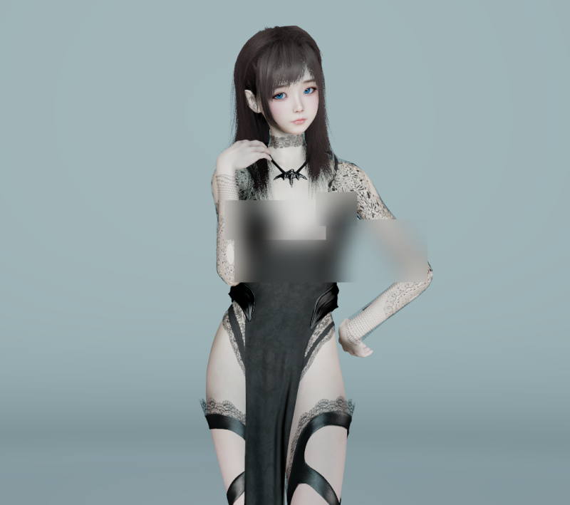 Qing.蕾丝旗袍.1-哈基米